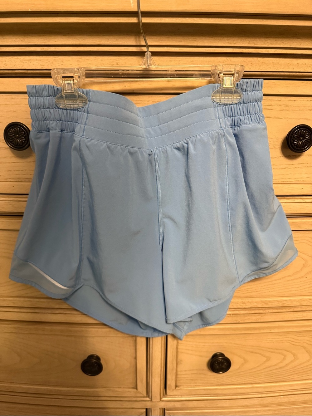 lululemon athletica Light Blue Running Shorts with High Waist